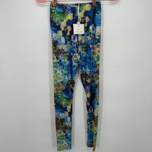 NWT Maison Espin Floral Butterfly Leggings Size XS